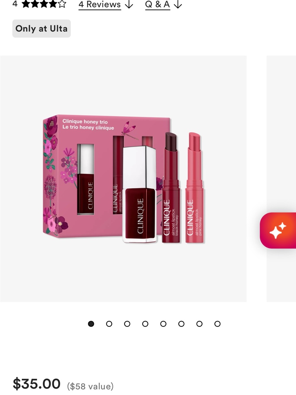 New with box Clinique honey trio for lips